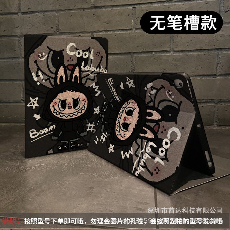【Book Silk Pattern】 Suitable For Ipad Protective Cover Anti-Fall Air5/6 New 2024 Cute Cartoon Pro11 - Image 1